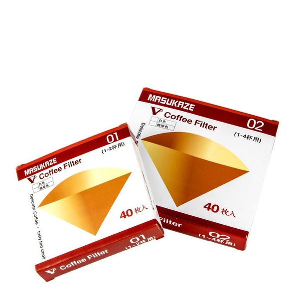 

coffee filters 40 ppcs heat seal v60 disposable filter paper hand-washed drip
