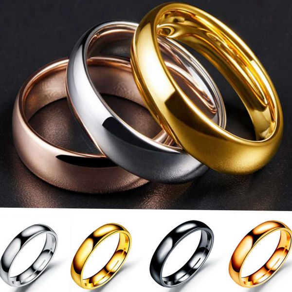 

new classic stainless steel gold love married engagement couple ring for woman man fashion designer eternal jewelry, Silver