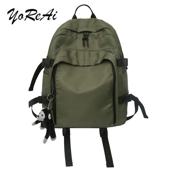 

men's nylon backpack korean travel large-capacity outdoor bag mountaineering student fashion school