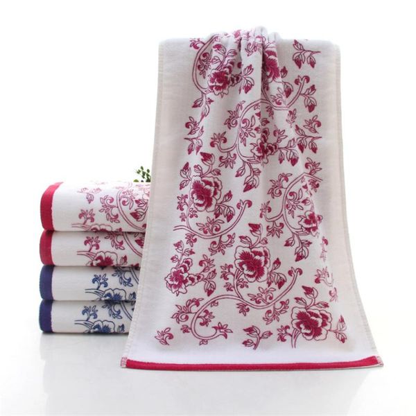 

towel 2021 1pc 34*74cm soft cotton printing flowers face flower bamboo fiber quick dry towels #0908 b