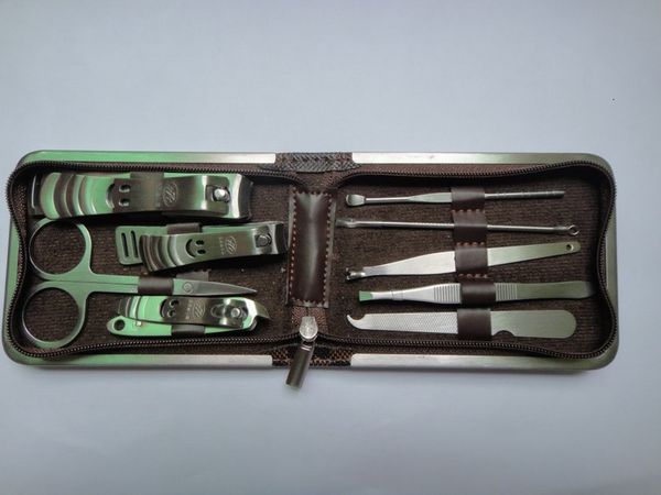 

suit 771 plaid zipper beauty 9-piece cosmetic set manicure kit