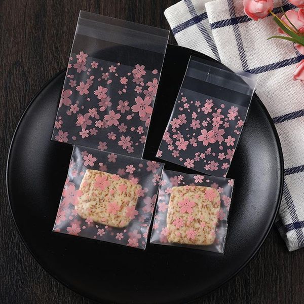 

gift wrap 100pcs pouch box transparent snowflake plastic bag candy cookie frosted opp birthday party packaging