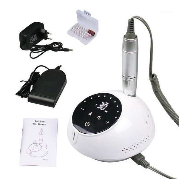 

electric manicure nail drill machine hd digital display art equipment gel polisher file grinding sander & accessories1