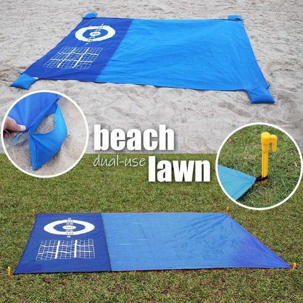 

outdoor pads beach mat waterproof camping blanket portable sleeping pad lawn picnic sandbag throwing party game for hiking