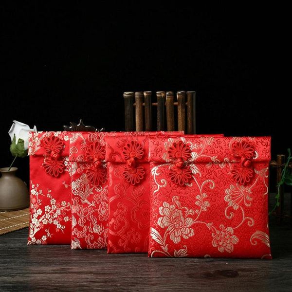 

gift wrap lucky money bag chinese style red envelope cloth happy year art betrothal high-grade brocade wedding tassel bags
