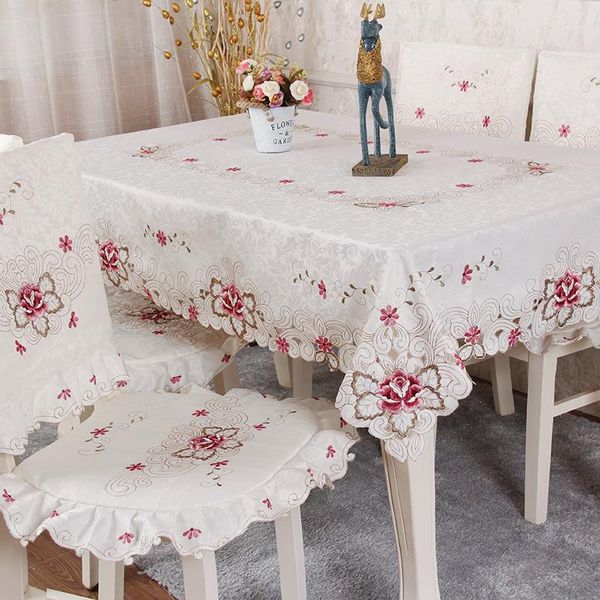 

table cloth europe embroidered cover round tablecloth fabric square pastoral flower simple modern dining hm172