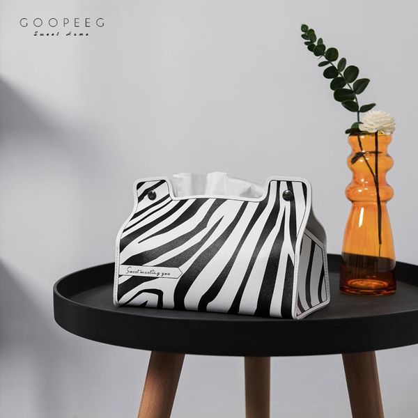 

zebra pattern pu leather tissue box boxes & napkins