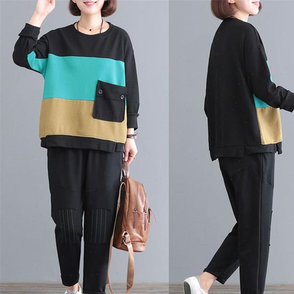 

tracksuit wives spring and women tracksuits autumn korean version loose large size two piece sportswear suit womens trend, Gray