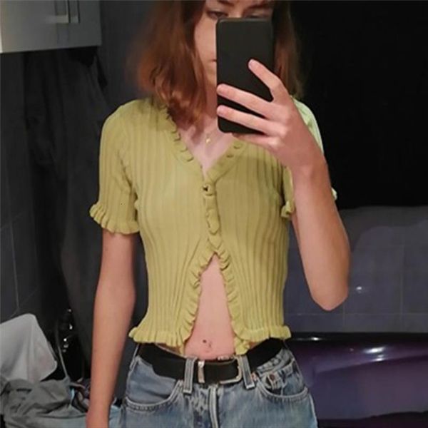 

beauty sweet chic cute womens sweaters knitted shirts women v neck single breasted good elasticity crop cardigan, White;black