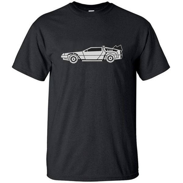 

men's t-shirts back to the future fusion powered car cotton t shirt summer cool ptinted shirts street funny short sleeve coat men rock, White;black