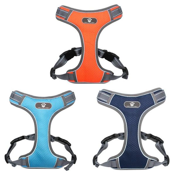 

dog collars & leashes pet harness for dogs vest strong reflective service supplies accessories safety vehicular lead training running