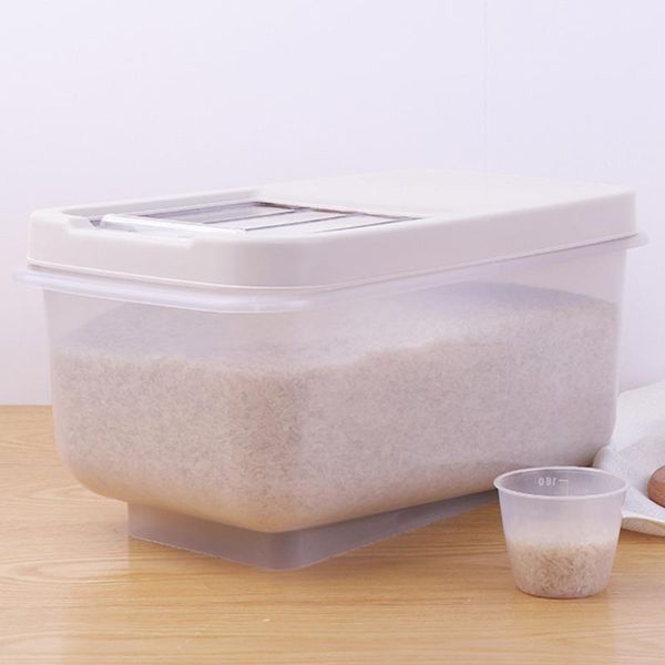 

storage bottles & jars household sealed insect-proof rice bucket box plastic moisture-proof cylinder 10kg kitchen thick flour