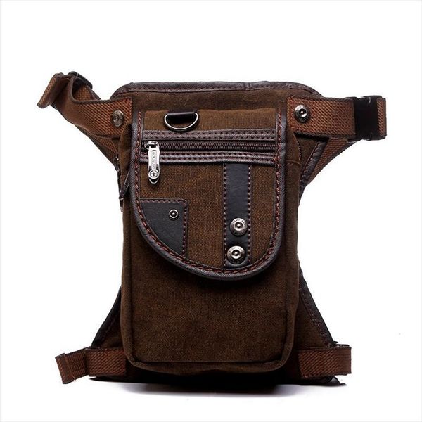 

fashion waterproof canvas waist bag casual travel men motorcycle leg fanny pack 5 colour