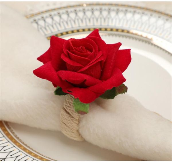 

napkin rings 12 / product creative simulation flower buckle modern simple western el ring household products