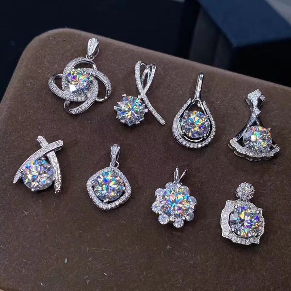 

diamond fan-shaped pendant geometric pendants accessories necklace, Silver