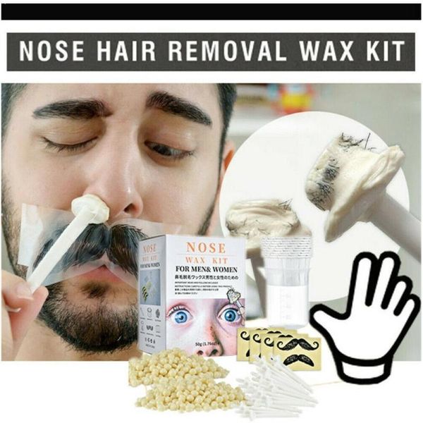 

electric nose & ear trimmers portable hair removal wax kit men women painless beads for tool cosmetic nasal waxi n4q1
