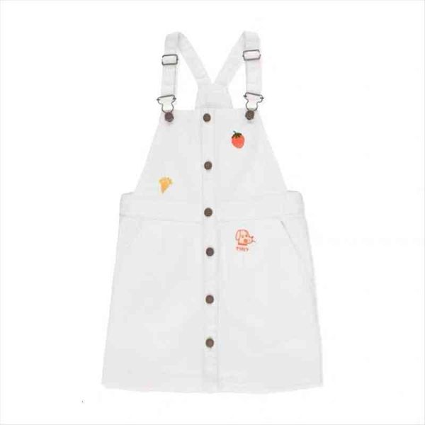 

in stock tc same paragraph girl dress spring and summer cartoon embroidered strap, Red;yellow