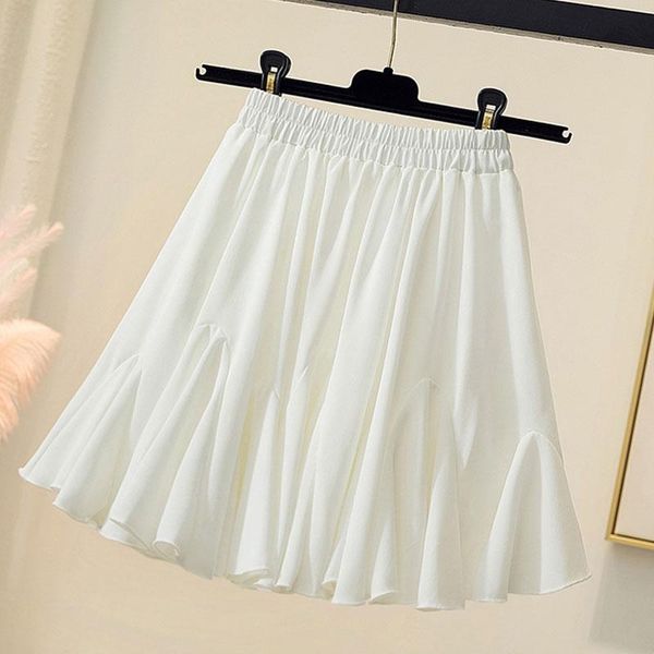 

skirts slim high waist pleated skirt in spring and summer, Black