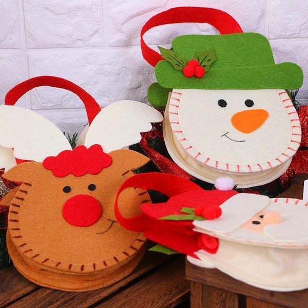 

christmas decorations santa gift bags cookies packaging decor1
