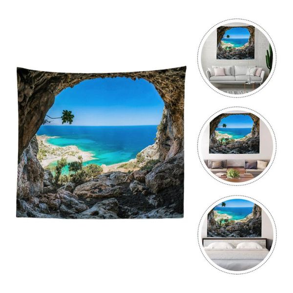

tapestries 1pc natural sea view background cloth backdrop fashionable wall tapestry