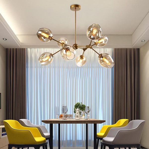 

chandeliers modern led glass ball chandelier kitchen coffee decor luxury bedroom hanging lamp dining room indoor lighting