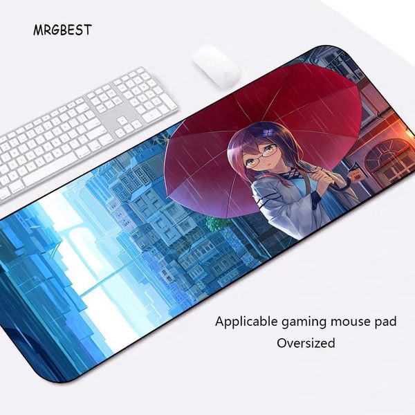 

mouse pads & wrist rests mrg gaming mouse-pad large size anime girl thermal transfer non-slip desk mat with locked edge for gamer pad
