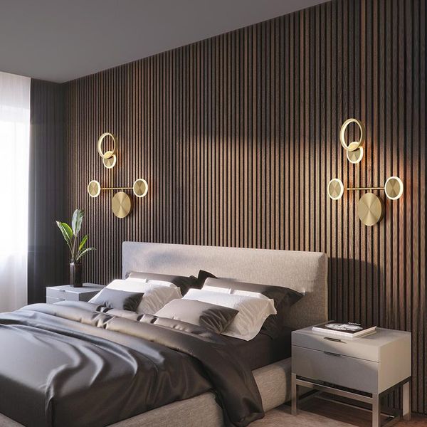 

led sconce nordic luxury wall lamps decoration for home in the living room loft bedroom bedside corridor lights interior black