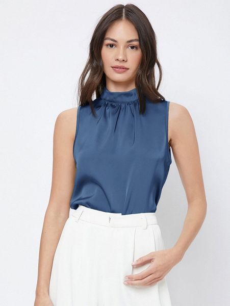 

keyhole back sleeveless g3fy#, White