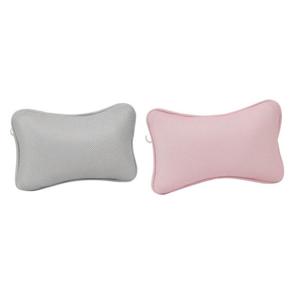 

other bath & toilet supplies 2x 3d mesh spa bathtub headrest pillow with suction cups non-slip cushion tub (gray&pink)