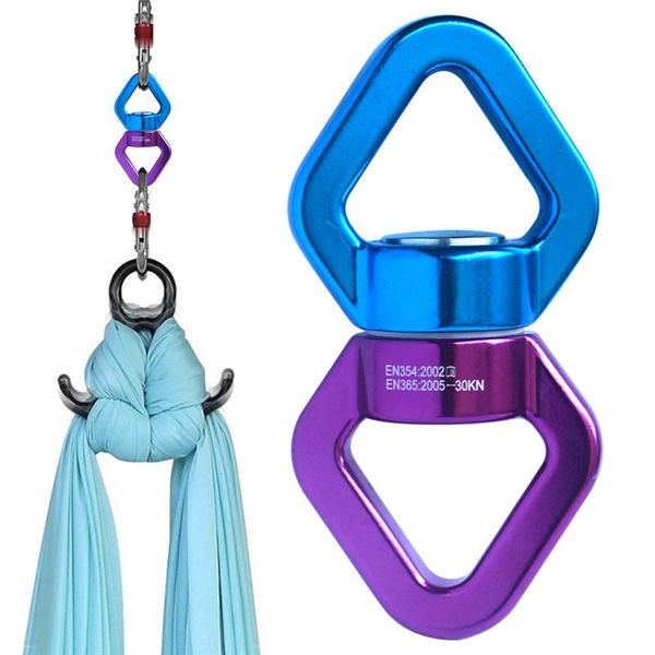 

cords, slings and webbing 30kn yoga accessories universal ring gimbal rotary connector rotational hammock swing spinner rope swivel
