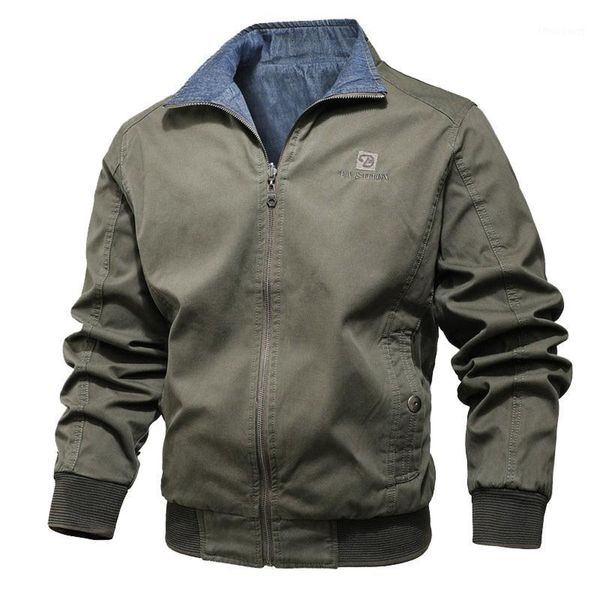 

men's jackets man fashion two side coat autumn and winter long sleeve thermal outdoor wind protection outwears men cloth, Black;brown