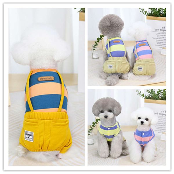 

the dog clothes spring and summer pet dog clothing 21 wide stripe suspenders