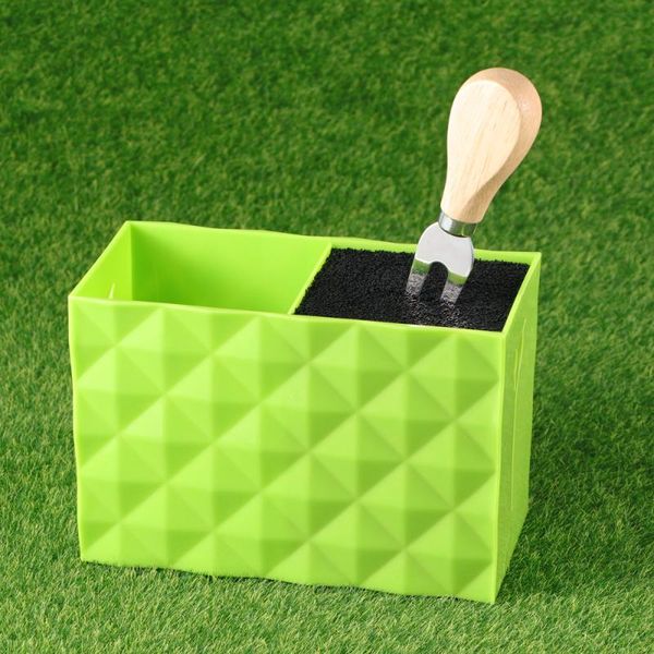 

hair scissors 1pc double slots hairdressing holder stand case salon hairdresser clips storage box (green)