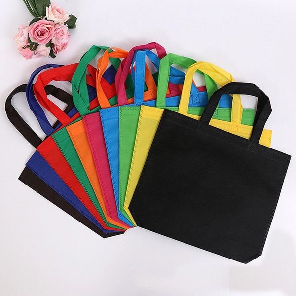 

20pcs reusable shopping bag non-woven fabric bags foldable shopping handbags tote grocery cloth bags gift/shoes/chrismas/food bags