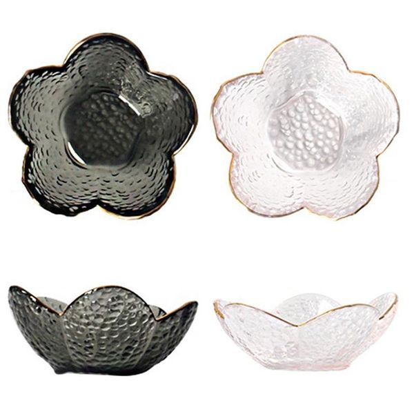 

cute heart crystal transparent glass bowl vinegar seasoning solid soybean small dish sauce salt snack plates bowls