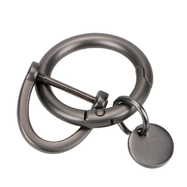

keychains leepee personalized men gift classic interior accessories metal key rings thick rod car keychain d shape horseshoe holder, Silver