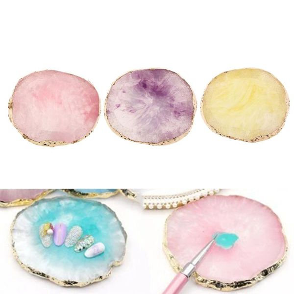 

nail art kits resin imitation agate palette drink cup mat decor