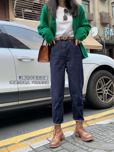 

color pants women's autumn high waist slim casual pants, Blue