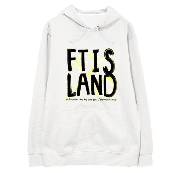 

women's hoodies & sweatshirts ftisland 10 years sunrise yellow same printing pullover kpop fashion fleece/thin loose sweatshirt 3 col, Black