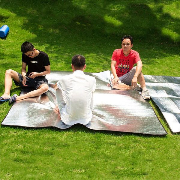 

150x200/200x200cm foldable folding sleeping mattress mat outdoor camping picnic moisture-proof aluminum film tent pad pads