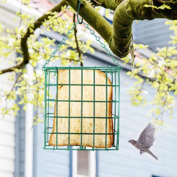 

green square bread block bird feeder outdoor device suet quick delivery hanging sebum cages