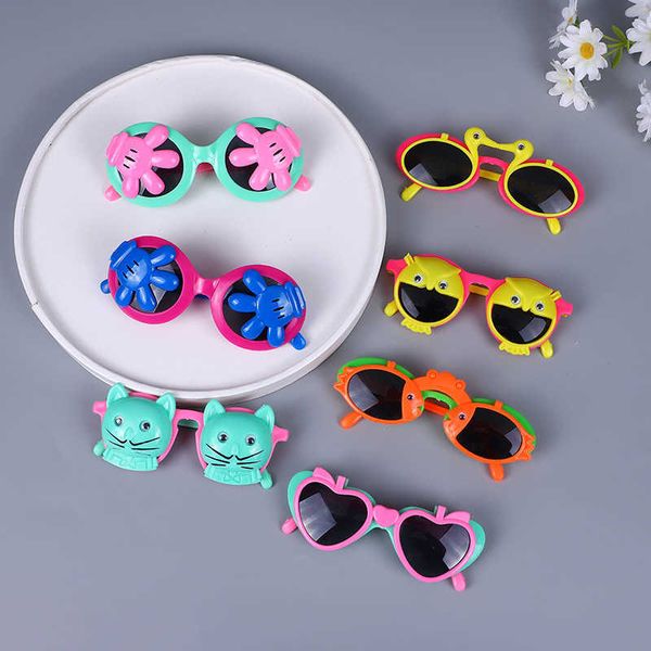 

children folding glasses sunglasses cartoon flip liangyuan store, Blue