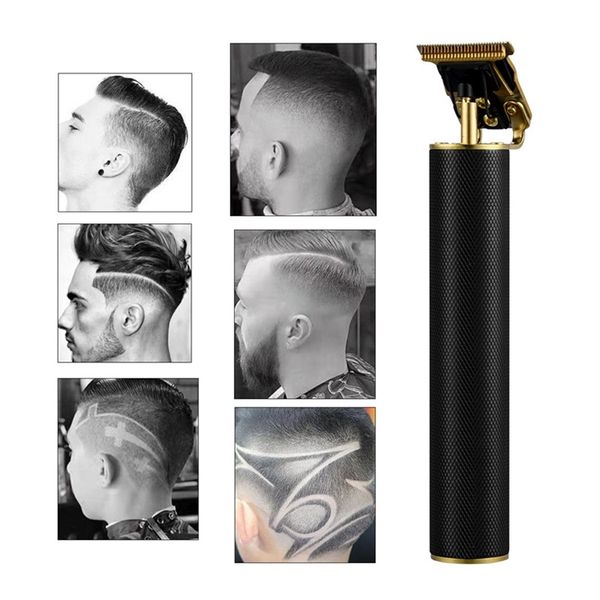 

usb rechargeable ceramic trimmer barber hair clipper machine hair cutting beard men haircut styling tool 220119