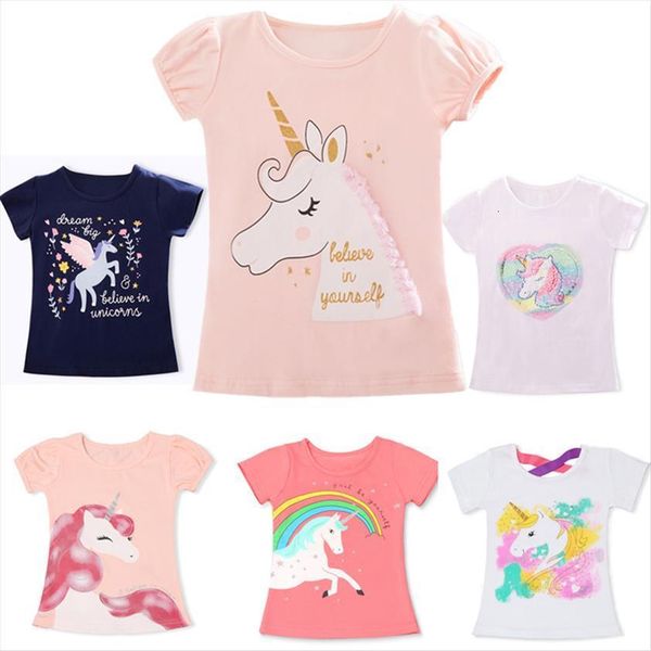 

girls children t shirts unicorn girl clothes boys kids clothing, Blue