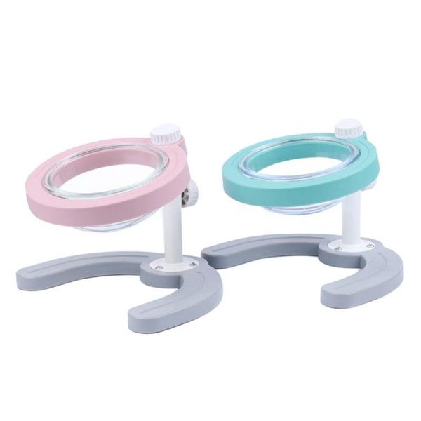 

raised pet bowls for dogs cat adjustable single glass bowl water dish neck guard qx2e & feeders