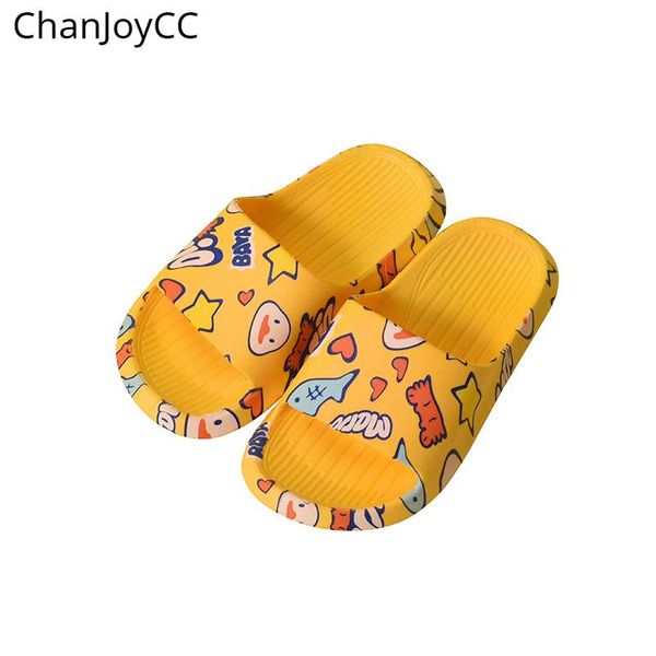 

slipper children' slippers boys and girls indoor home summer wear sandals baby kids bathing non-slip soft bottom, Black;grey
