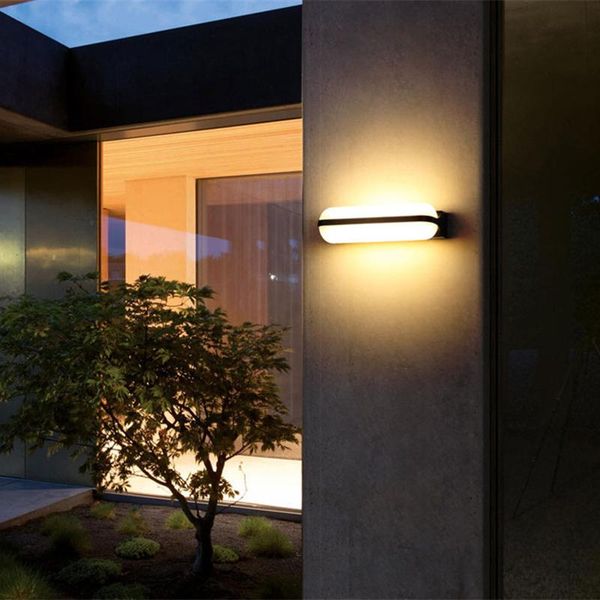 

wall light outdoor 14w 24w garden home 85 - 265v ip65 aluminum sconce lamps