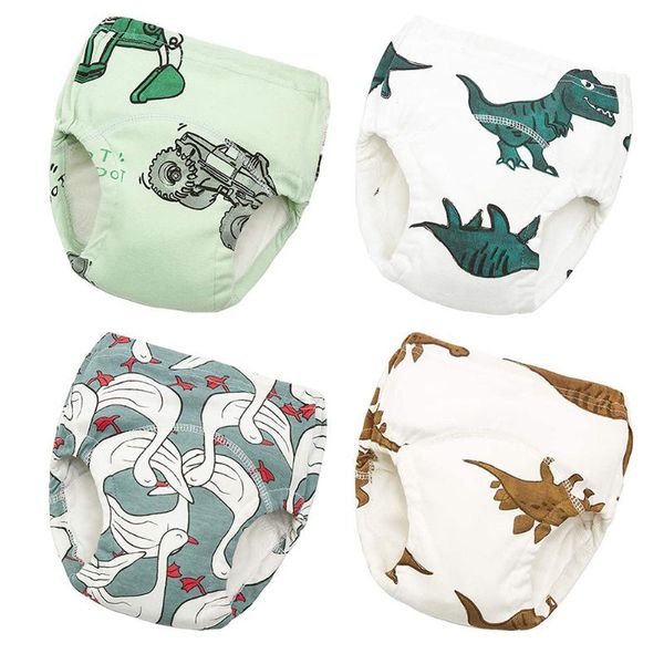 

fashion baby girl boy cotton diaper pants cartoon print waterproof toddler kids learning training wholeslae shorts, Black