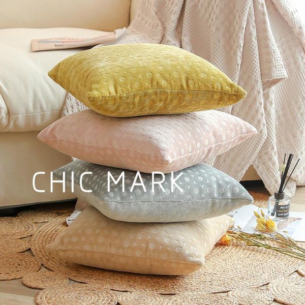 

cushion/decorative pillow textured cushion fashion printing shaggy square cover 45x45cm fundas de cojines decorativos solid color