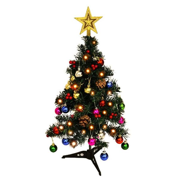 

christmas decorations and battery lights tree strong amily members pvc gift with ornaments home decor create deskmini lights-30cm